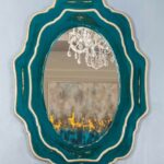 Teal Trellis Mirror - Turquoise